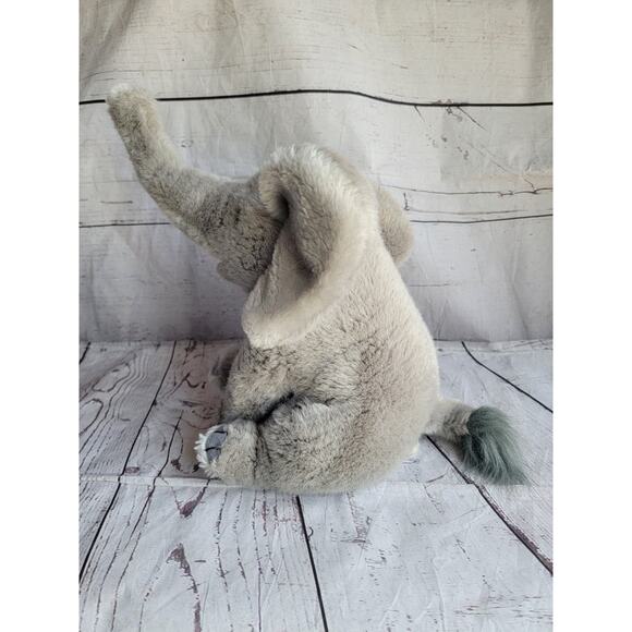 Vintage Fiesta Gray Elephant Plush Stuffed Animal Sitting Toy Floppy Ears 13in - Picture 5 of 8
